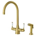 Clearwater Longdon 4 in 1 Brushed Brass Kettle Tap with Rinse