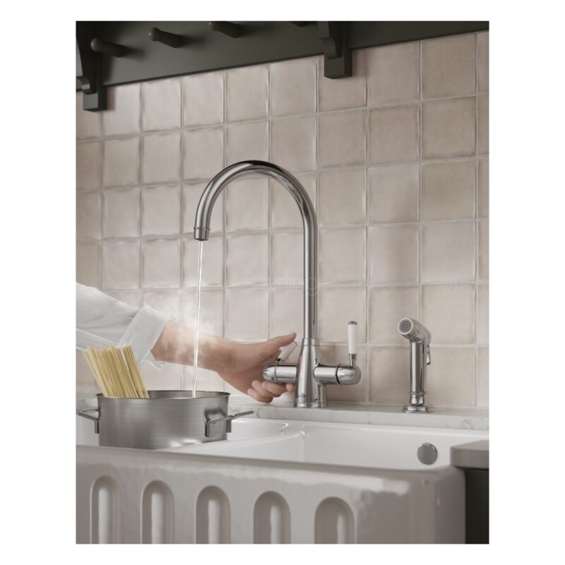 Clearwater Longdon 4 in 1 Chrome Kettle Tap with Rinse