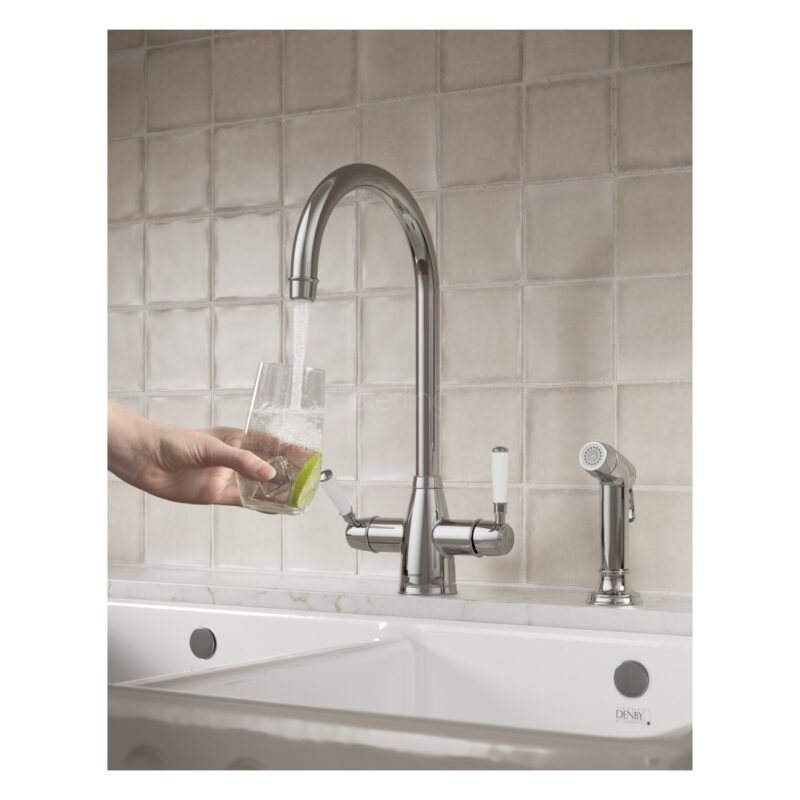 Clearwater Longdon 4 in 1 Chrome Kettle Tap with Rinse