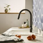 Clearwater Loreto Twin Lever Pull-Out Kitchen Sink Mixer Tap Matt Black
