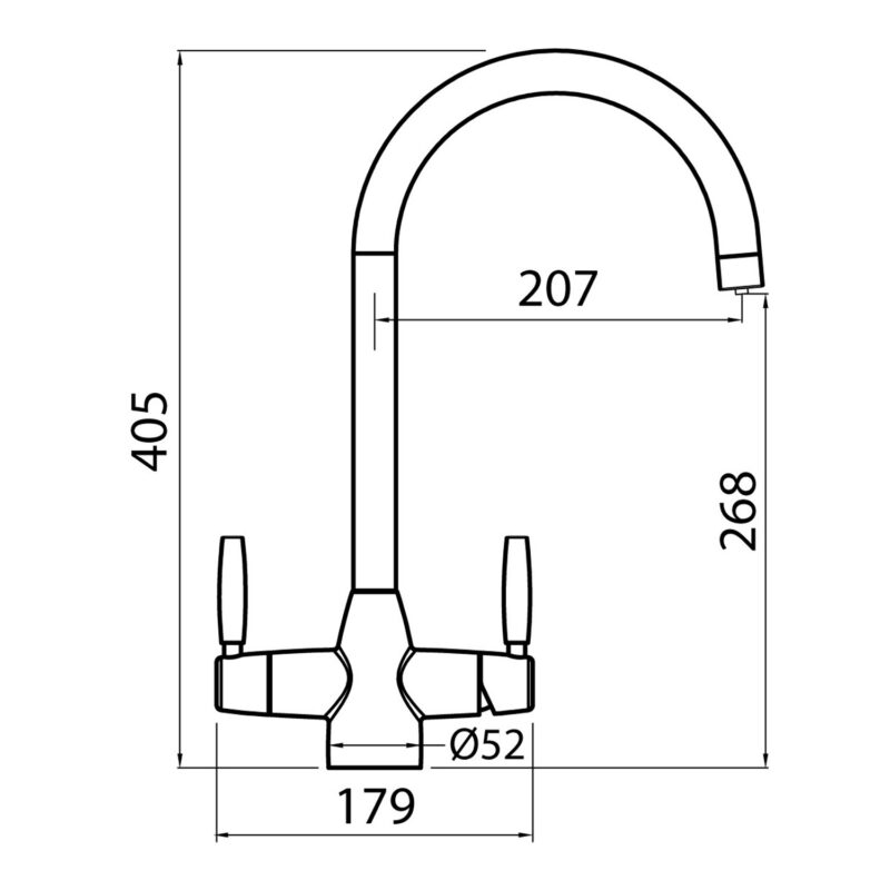 Clearwater Madra 4 in 1 Kettle Tap Brushed Nickel