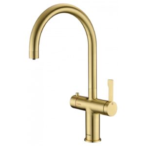 Clearwater Magus C Spout 3 In One Hot Water Kitchen Tap Brass