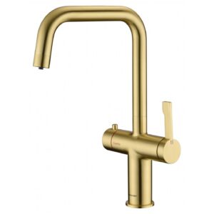 Clearwater Magus U Spout 3 In One Hot Water Kitchen Tap Brass