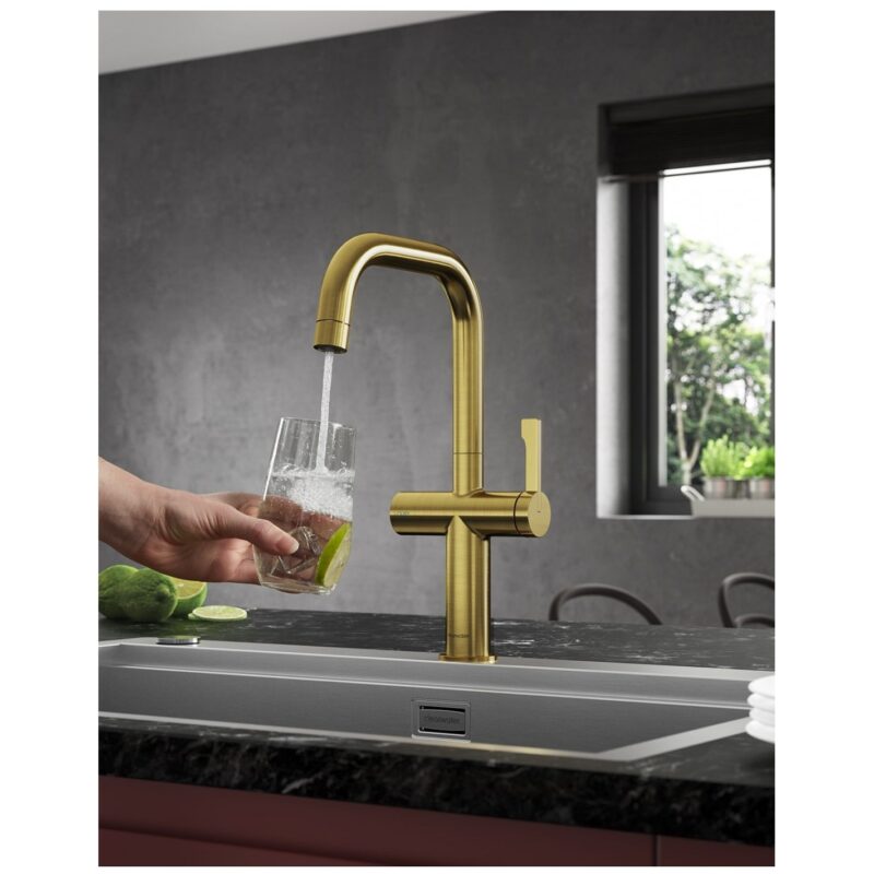 Clearwater Magus 4 In One Hot Water Kitchen Sink Tap Brass