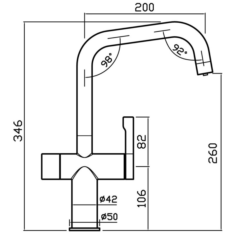 Clearwater Magus 4 In One Hot Water Kitchen Sink Tap Copper