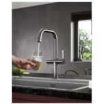 Clearwater Magus 4 In One Hot Water Kitchen Sink Tap Brushed