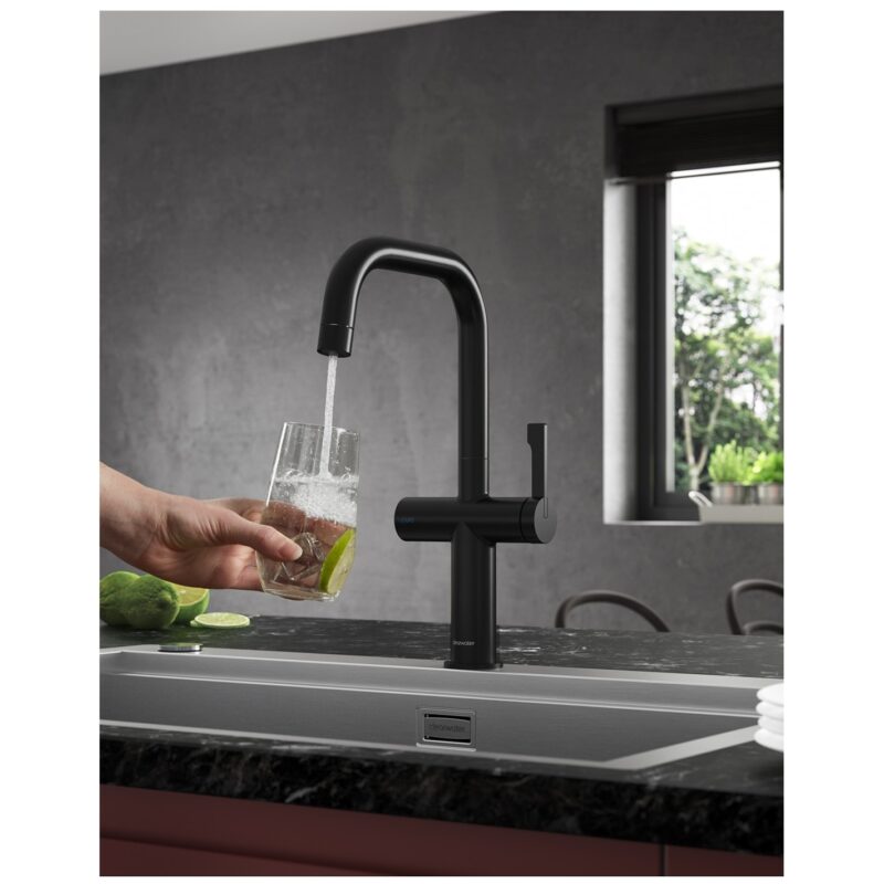 Clearwater Magus 4 in One Hot Water Kitchen Sink Tap Matt Black