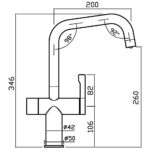Clearwater Magus 4 in One Hot Water Kitchen Sink Tap Matt Black