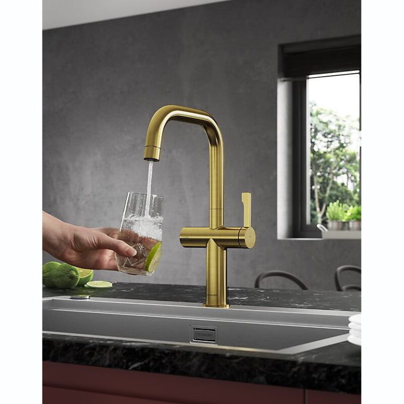 Clearwater Mariner Cold Filter Water & Kitchen Mixer Tap Brass