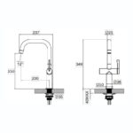 Clearwater Mariner Cold Filter Water & Kitchen Mixer Tap Brass