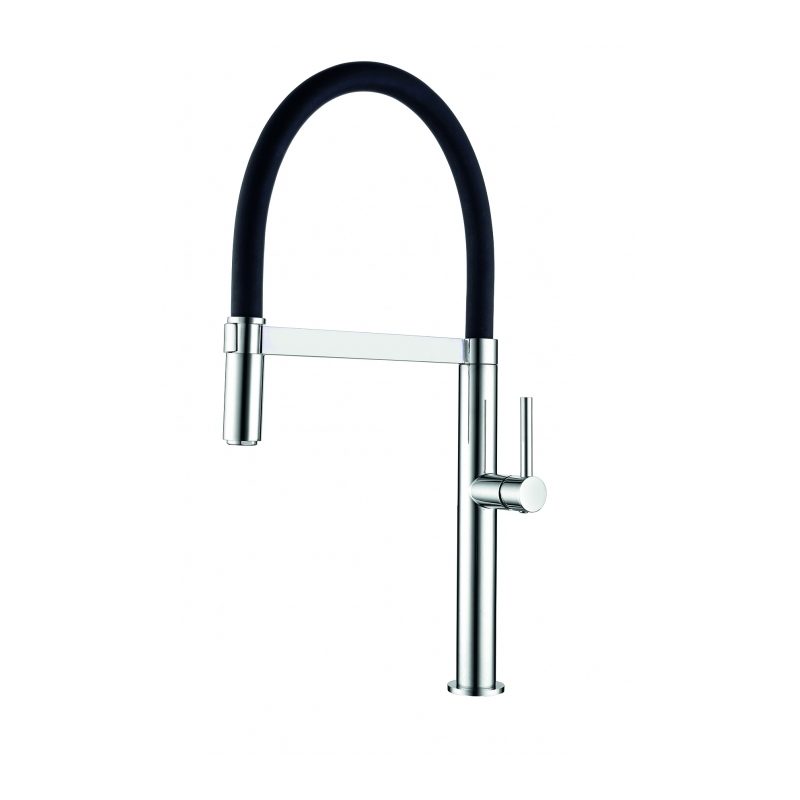 Clearwater Meridian Sink Mixer with Silicon Spout Brushed/Black