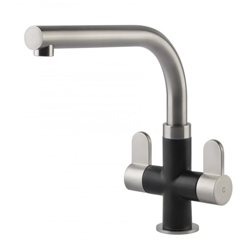 Clearwater Miram Kitchen Sink Mixer Tap Granite Onyx/Brushed