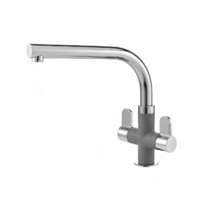 Clearwater Miram Kitchen Sink Mixer Tap Croma Grey/Chrome