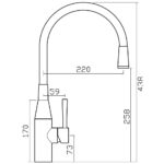 Clearwater Morpho Flex Kitchen Sink Mixer Tap Brushed Nickel