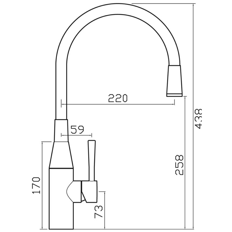 Clearwater Morpho Flex Kitchen Sink Mixer Tap Brushed Nickel