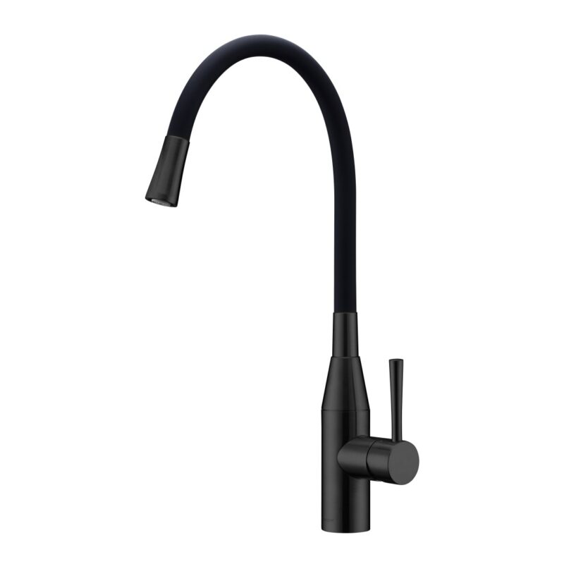 Clearwater Morpho Kitchen Sink Mixer Tap Matt Black/Black Hose Clearwater Morpho Kitchen Sink Mixer Tap Matt Black/Black Hose