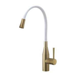 Clearwater Morpho Tap Hose Only Brushed Brass / White