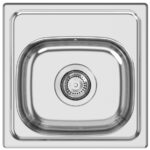 Clearwater Pio Bar 1 Bowl Inset Steel Kitchen Sink 380x380mm