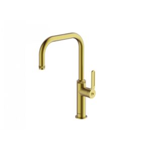 Clearwater Pioneer Single Lever Kitchen Sink Mixer Tap Brushed Brass