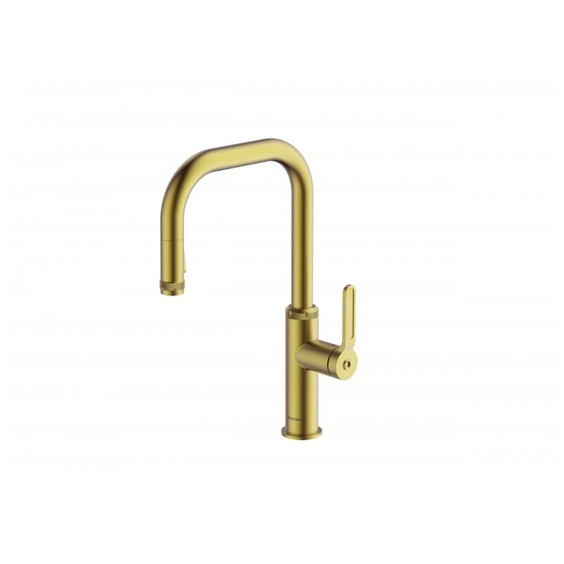 Clearwater Pioneer Kitchen Sink Mixer with Pull Out Spray Brushed Brass Clearwater Pioneer Kitchen Sink Mixer with Pull Out Spray Brushed Brass