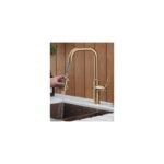 Clearwater Pioneer Kitchen Sink Mixer with Pull Out Spray Brushed Brass