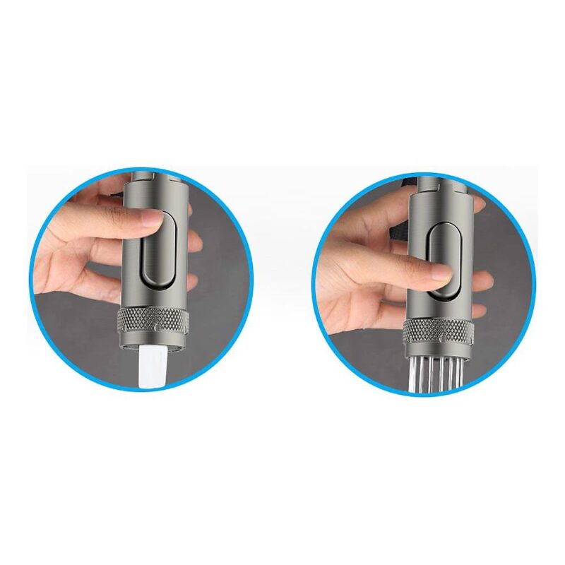 Clearwater Pioneer Kitchen Sink Mixer Tap with Pull Out Spray Brushed
