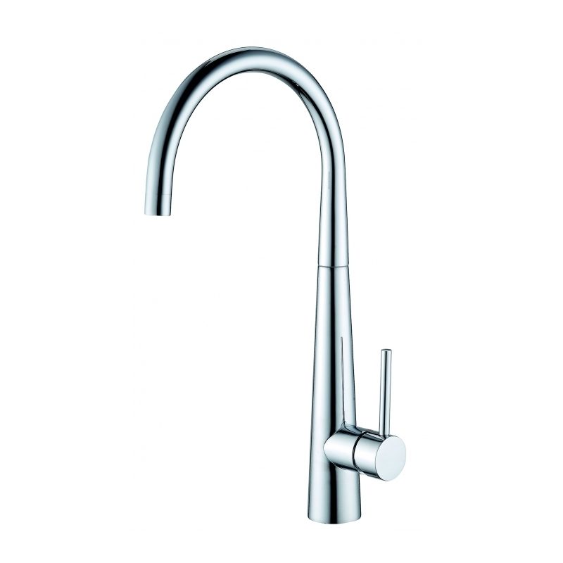 Clearwater Porrima Single Lever C Spout Mono Sink Mixer Brushed