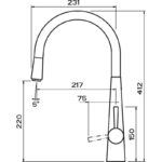Clearwater Porrima Mono Sink Mixer with Pull-Out Brushed Nickel
