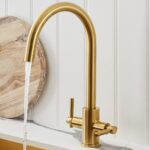 Clearwater Rococo Kitchen Sink Mixer Tap Artisan Brass