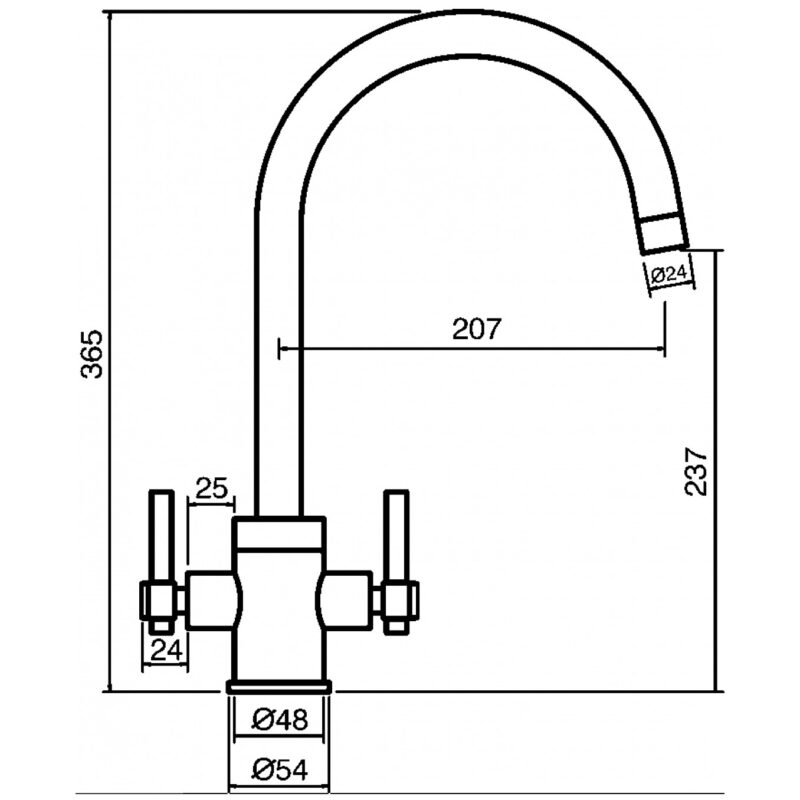 Clearwater Rococo Kitchen Sink Mixer Tap Artisan Brass