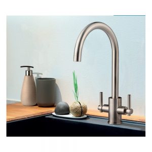 Clearwater Rococo Mono Sink Mixer with Swivel Spout Brushed