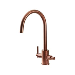 Clearwater Rococo Twin Lever Kitchen Sink Mixer Tap Regency Copper