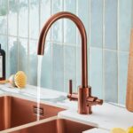 Clearwater Rococo Twin Lever Kitchen Sink Mixer Tap Regency Copper