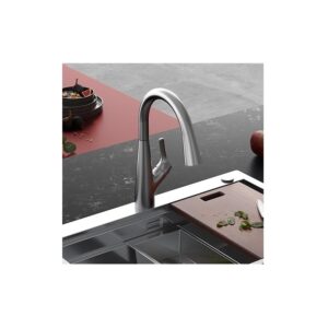 Clearwater Rosetta Pull Out Spray Filter Mixer Tap Brushed Nickel