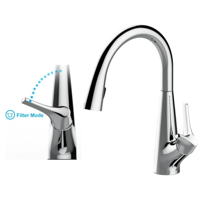 Clearwater Rosetta Pull Out Spray Filter & Mixer Tap Chrome