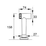 Clearwater Rococo Mono Sink Mixer with Rinse Matt Black