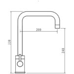 Clearwater Savita Twin Lever Mono Sink Mixer Chrome