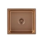 Clearwater Salsa Single Bowl 490x440mm Stainless Steel Sink, Regency Copper