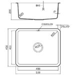 Clearwater Salsa 1 Bowl Undermount Steel Kitchen Sink 530x450mm
