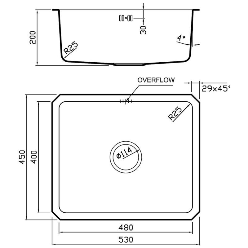 Clearwater Salsa 1 Bowl Undermount Steel Kitchen Sink 530x450mm