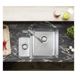 Clearwater Salsa 1.5 Bowl Stainless Steel Sink, Right Hand Main Bowl