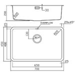 Clearwater Salsa 1 Bowl Undermount Steel Kitchen Sink 700x450mm