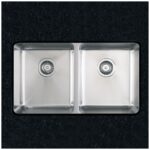 Clearwater Salsa 2 Bowl Undermount Steel Kitchen Sink 760x450mm