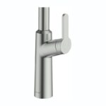 Clearwater Santor Kitchen Sink Mixer Tap with Pull-Out Brushed Nickel