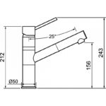 Clearwater Sirius Top Lever with Pull-Out Stainless Steel