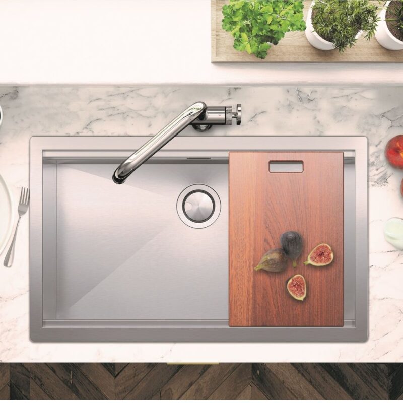 Clearwater Stark Smart 1 Bowl Undermount Steel Kitchen Sink 660x490mm