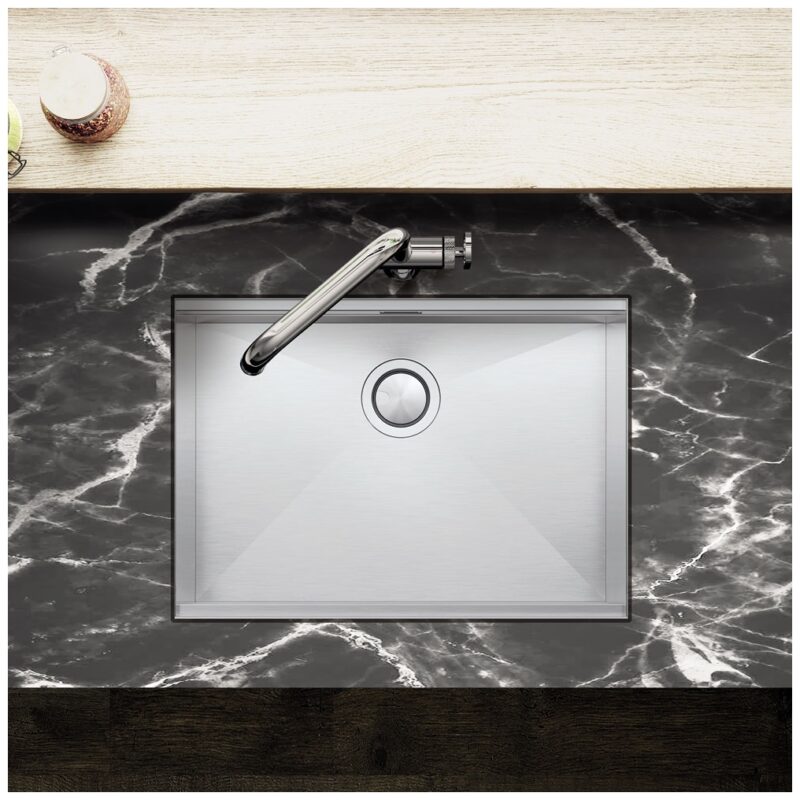 Clearwater Stark Smart 1 Bowl Undermount Steel Kitchen Sink 660x490mm