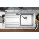 Clearwater Solar 1 Bowl Inset Steel Kitchen Sink, Left Drainer, 1000x500mm