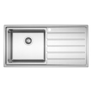 Clearwater Solar Single Bowl 1000x500mm Stainless Steel Sink with Right Drainer