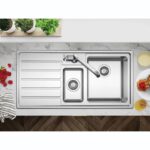 Clearwater Solar 1.5 Bowl Inset Steel Sink, Left Drainer, 1000x500mm